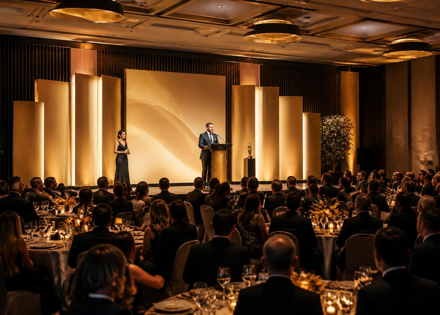 Corporate gala in progress
